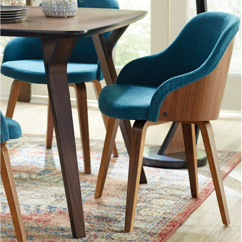George Oliver Brighton Mid-Century Modern Upholstered Dining Chair
